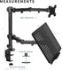 VIVO Black Fully Adjustable 13 to 32 inch Single Computer Monitor and Laptop Desk Mount Combo