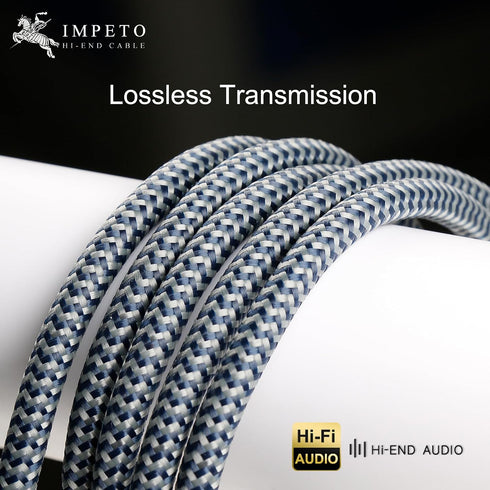 1RCA 2RCA 1m (3.2ft) 24K mpeto Premium to Audio Cable | Gold-Plated Connectors | OFC | for Turntable, Amplifier