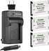 Kastar Battery (X3) & Travel Charger Kit for Samsung SLB-10A, EA-SLB10A and Samsung EX2F HZ15W Digital Cameras