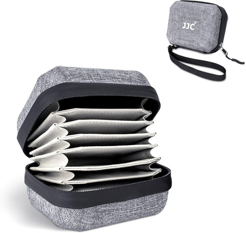 JJC Hard Shell Lens Filter Pouch Case for 10 Circular Filters Up to 67mm, Dustproof & Water-Resistant Storage Wallet
