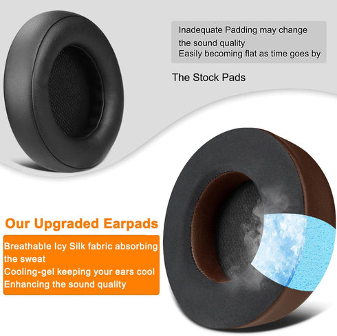 SOULWIT Cooling Gel Ear Pads for Corsair Virtuoso RGB Wireless XT SE Gaming Headset, Dark Coffee