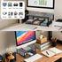 Small Laptop Stand for Desk, Monitor Stand Riser, Desk Organizer for Office Organization, Office Desk Accessories