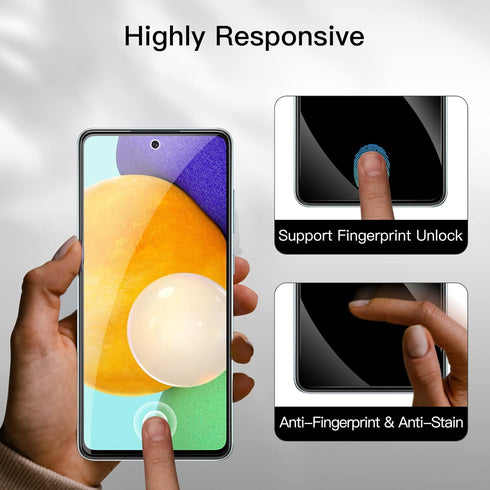JETech Screen Protector for Samsung Galaxy A52 / A52 5G / A52s 5G with Camera Lens Protector, Tempered Glass Film, HD
