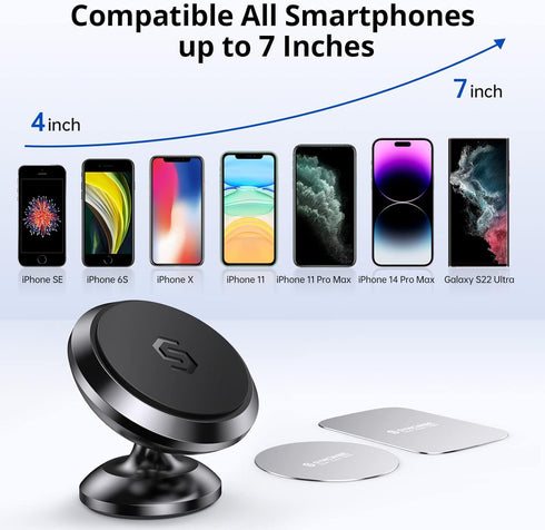 Syncwire Magnetic Car Phone Holder for Dashboard, 360° Adjustable Magnet Cell Phone Mount for iPhone, Samsung, LG