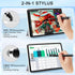 AULEEP 2-in-1 (2 Stylus (Fiber & Disc Tip) Stylus Pens for Touch Screen, High Sensitivity & Precision Capacitive Stylus