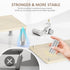 2 AX Waber Dual Monitor Riser - Adjustable Length & Angle, Wooden Stand for Monitors with Storage