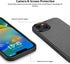 Premium Leather Magnetic Case for iPhone 14 Plus - Shockproof TPU Hybrid, Compatible with MagSafe (Black)