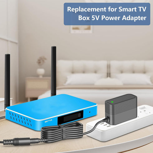 IOKOFJOA 5V S5MAX, S5PRO, S3Pro, S2Pro, S1Pro Adapter Charger Compatible with Superbox Dual Band Wi-Fi Smart Media