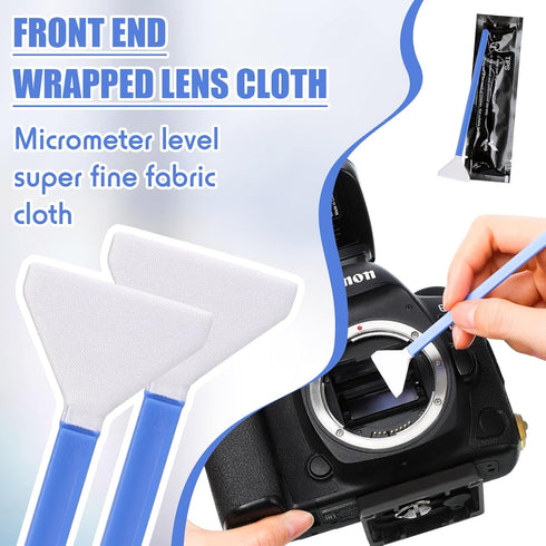 45 Packs Digital Camera Sensor Cleaning Swabs, 25 mm Sensor Cleaning Kit for Full Frame Sensors, No Liquid Cleaner