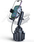 APPS2Car Dual Coil Wireless Car Charger Auto Clamping 15W Cup Holder Phone Mount for iPhone 16 15 14 13 Samsung