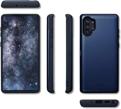 TORU CX PRO Case for Galaxy Note 10 Plus / 10 Plus 5G, Slim Protective Cover with Card Holder and Kickstand