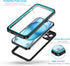 Lanhiem iPhone 15 Case, IP68 Waterproof Dustproof Shockproof with Built-in Screen Protector, Heavy Duty Rugged Cover,
