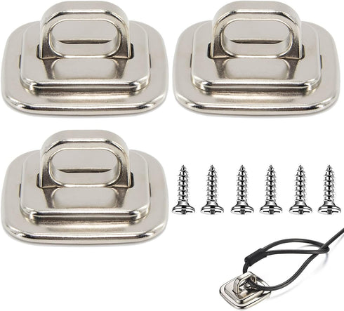 3 Pack Anti Theft Self Adhesive Security Plate for Cables to Lock