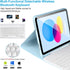 iPad 10th Generation Case with Keyboard, Detachable Bluetooth Keyboard Case for iPad 10.9 2022, Blue-W