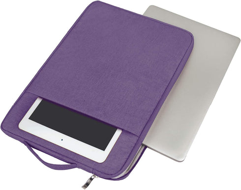 RAINYEAR 14 Inch Laptop Sleeve Case, Waterproof Handbag with Handle Strap, Padded Briefcase for 14" Notebook, Purple
