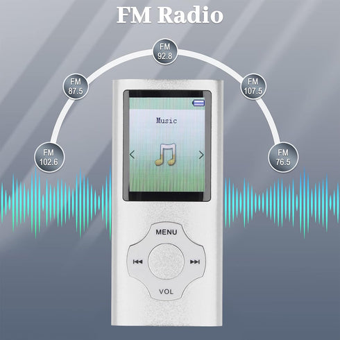 Yunseity 16GB MP3 5.0 MP4 128GB Player, Bluetooth Single Loop Player, Portable HiFi Sound Music Player Built in HD