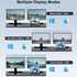 USB 3.0 to Dual HDMI Splitter for 2 Monitor Extended Display, 4K/1080P External Graphics Card for Windows and Mac