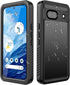 Hllhunkhe Waterproof Case for Google Pixel 8A with Built-in Screen Protector - Rugged Shockproof Protective Cover, Black