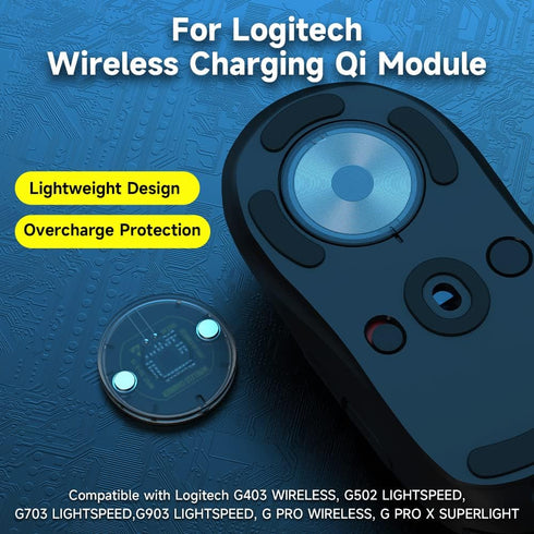 Replacement Logitech Wireless Charging Coin for G502, G903, PRO X SUPERLIGHT 2 Mouse, Qi Compatible with Wireless