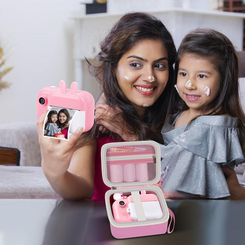 PAIYULE Kid Camera Case - Compatible with Instant Camera for Kids, Storage Holder Bag for Girls Toddler Camera (Light