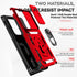 SunStory Military-Grade Full Body Protective Case for Samsung Galaxy S24 Ultra with Kickstand & Slide Camera Cover, Red