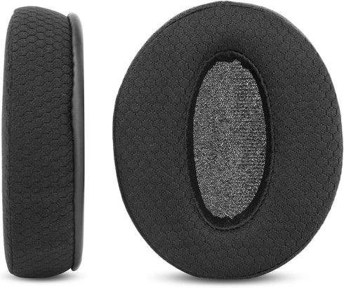 HA-NC100 Ear Pads Cushion Replacement Compatible with JVC HA-NC100 Noise Canceling Headphones (Upgrade Fabric Black)
