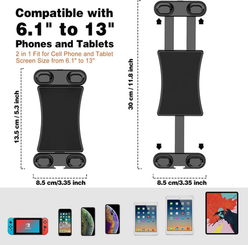 Spin Bike Tablet Holder Mount, Compatible with iPad Phone Bike Holder Handlebar Stand for Indoor Exercise Bicycle,