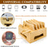 Acshio Bamboo Charging Station for Multi Devices, Small Desktop Docking Stand, Cell Phone Docking Station Charger
