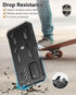 Samsung Galaxy A03S Phone Case, Built-in Hard Kickstand & Touch Protector, Military Shockproof TPU Cover - Black