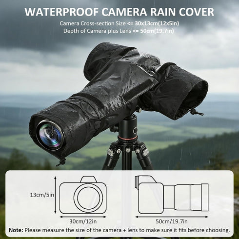 Fizentia Professional Waterproof Camera Rain Cover,Universal DSLR Camera Protector for Outdoor Photography