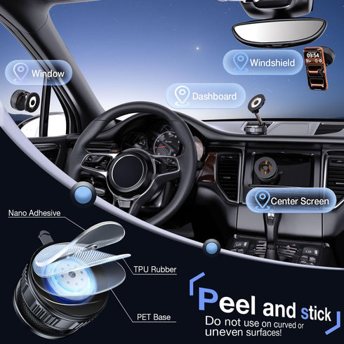 Vooii (130+LB 3000gf 360 17 16 15 14 13 12 Phone Holders for Your Car for Magsafe Strongest Ever Suction & Magnetic)