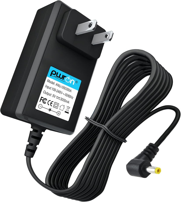 PwrON 5V AC DC Adapter Replacement for Sony SRS-XB30, SRS-XB41, RDP-M5iP, RDP-M7iP, SRS-A1, SRS-A212, SRS-A3, SRS-M50,