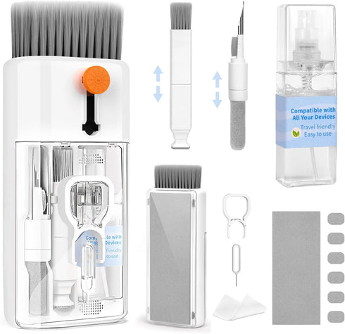 Keyboard Cleaner Laptop Cleaning Kit, 12 in 1 Computer Tech Cleaning Brush, Electronic Screen Cleaner for MacBook,