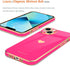 Teageo iPhone 13 Case for Women - Cute Love-Heart Bling Soft Silicone Cover, Shockproof, Hot Pink, Full Camera