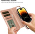 Bocasal 15 5G 6.1 inch Detachable Wallet Case for iPhone RFID Blocking Card Slots Holder Premium PU Leather Magnetic