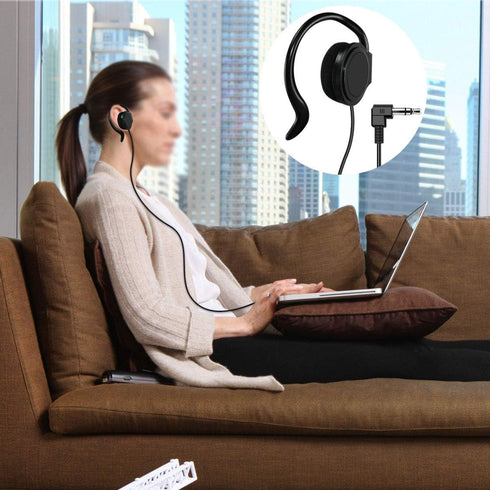 EXMAX Wired Single Headphones 3.5mm Right-Side Earphone - One Ear Ear-Hook Headphone for EXD-101 ATG-100T Wireless Tour