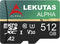 lekutas 512GB Micro SD Card, microSDXC UHS-I Flash Memory Card TF Card, High