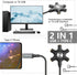 GINTOOYUN USB A/C Male to 5-Port 3.5mm Female Headphone Audio Splitter 5 Jack 3.5mm Stereo Music Sharer 1 Male and 5 Female Splitter Phone Computer Jack Separato (with USB)