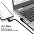 GELRHONR Right Left Angle USB Type C Cable, 90 Degree 18W Fast Charging USB A to USB C Cable (Black-Right-1M)