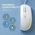 seenda Wired Mouse, USB Computer Mouse with RGB Backlit Optical LED and Attached USB Cord for Laptops, Notebooks,