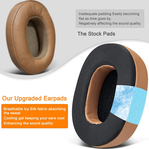SOULWIT Cooling-Gel Earpads Cushions Replacement for Skullcandy Hesh 3/ANC/Evo & Crusher Wireless/ANC/Evo Headphones