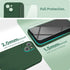 SURPHY iPhone 13 Mini Case, Clover Green, with Screen Protector, Liquid Silicone Phone Case, Camera Protection, 5.4