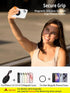 Magnetic Suction Cup Phone Mount, Silicone Suction Phone Case Grip Holder for MagSafe, Hands-Free Mirror Shower Phone Holder Mount for TikTok Creator,Videos,Selfies -Silver
