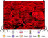 SHDASMIL 10X8ft Fabric Bright Red Roses Close Up Backdrop Fresh Floral Bouquet Background for Valentines Day Wedding