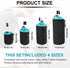 Sopoloray 4Pcs Bag,4 Set Camera Lens Case Sizes Blue Water Resistant Protective Lens Pouch With Adjustable Drawstring