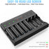 POWEROWL AA AAA Battery Charger 8 Bay, USB Fast Charging for Ni-MH Ni-CD Rechargeable Batteries