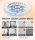 Suction Cup Phone Case Mount, Magnetic Grip Holder with Silicone Loop for iPhone/Samsung/Google, Hands-Free for
