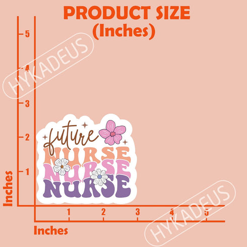 (3Pcs) Future Nurse Sticker Nursing Student Stickers, Waterproof Vinyl Decal for Books, Laptops, Tumblers, Water Bottles