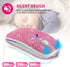 HXMJ Bling Dazzling Rechargeable Bluetooth Wireless Mouse, 2.4GHz+5.2, Crystal Diamond Rhinestone, RGB Backlit (Pink)