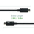 Plugable Thunderbolt 3 Cable, 2.6ft, 40Gbps, 100W Charging (20V, 5A), USB-C Compatible, Driverless,